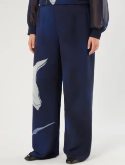 Pantaloni in georgette - BLU NOTTE