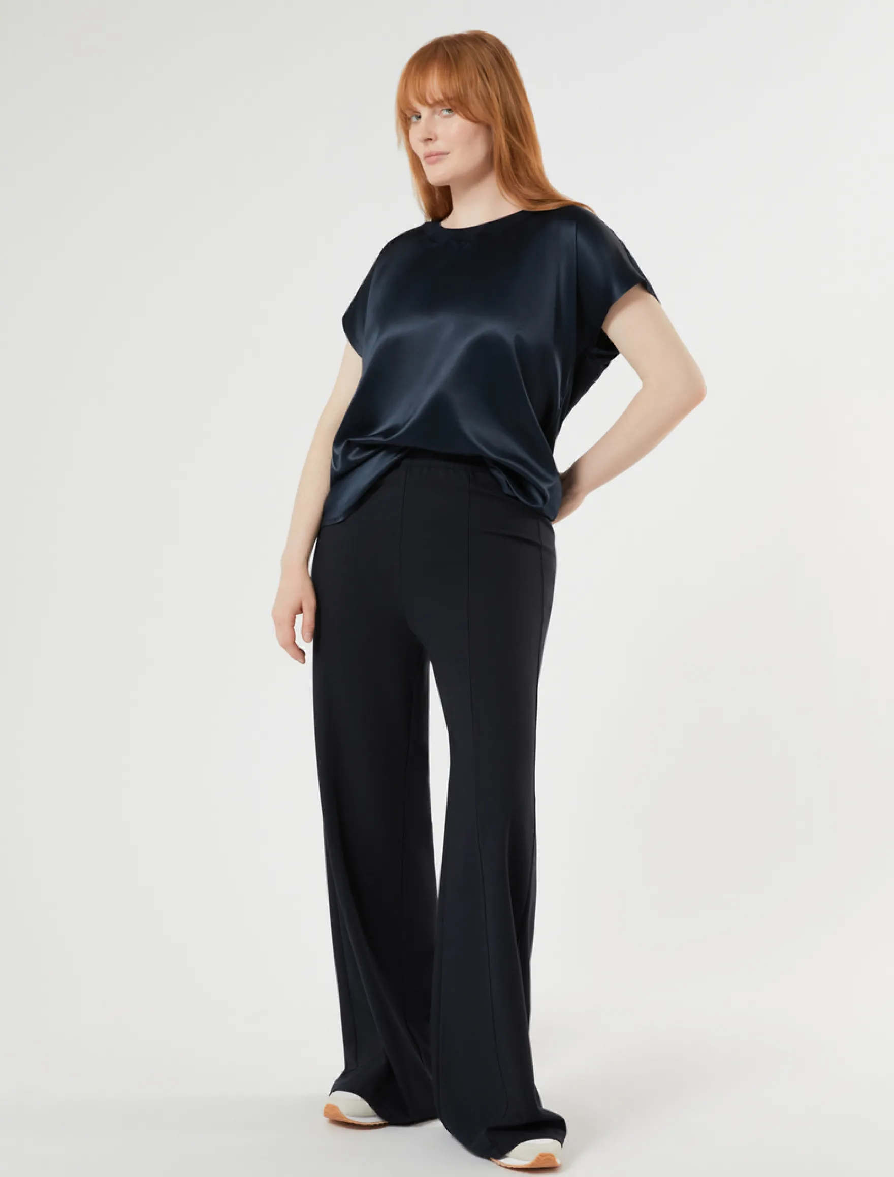 Pantaloni in jersey - BLU NOTTE