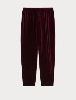 Pantaloni in jersey di velluto - BORDEAUX