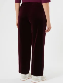 Pantaloni in jersey di velluto - BORDEAUX