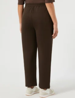Pantaloni in jersey double - MARRONE SCURO