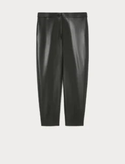 Pantaloni in jersey spalmato - NERO