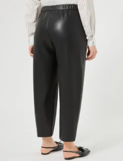 Pantaloni in jersey spalmato - NERO