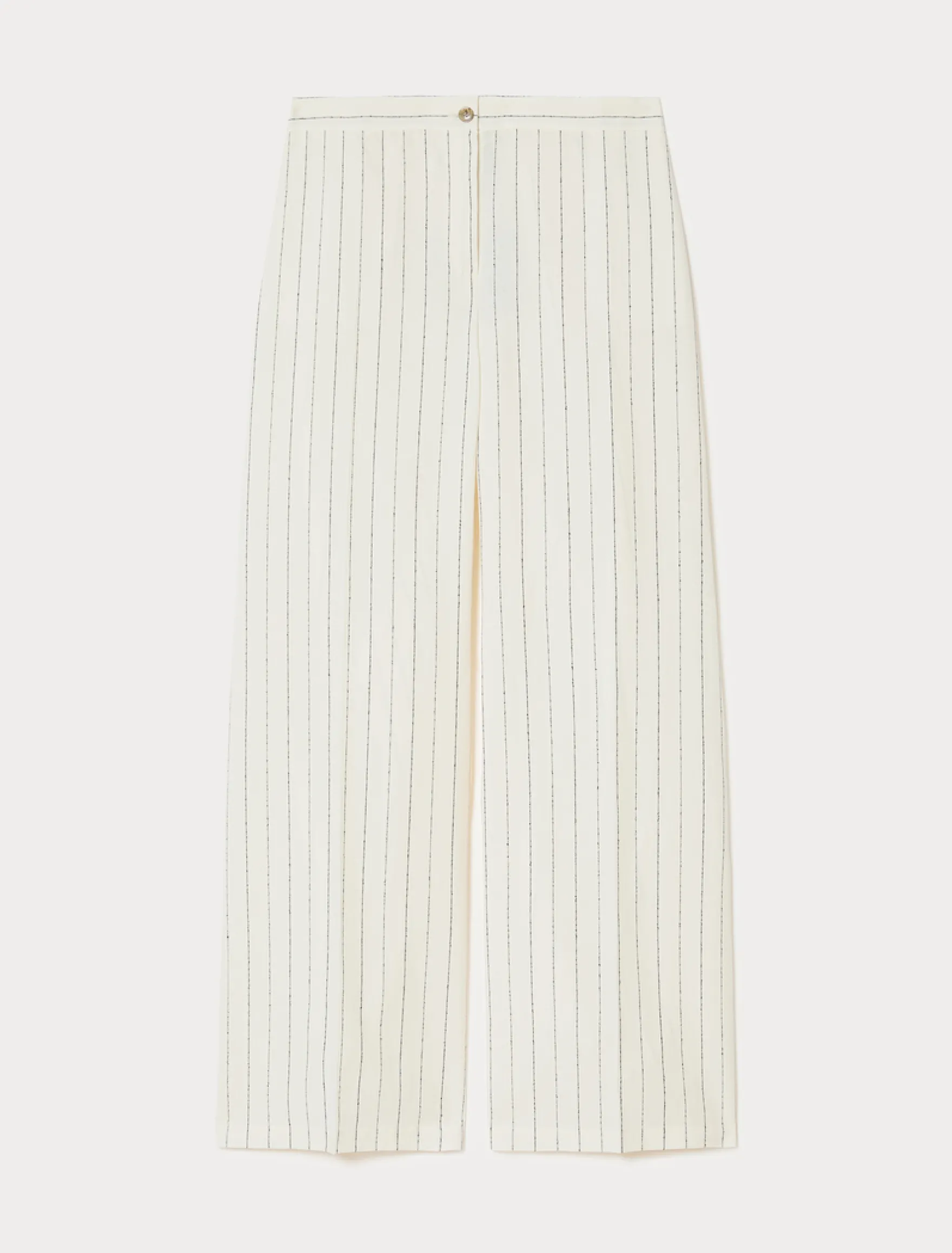 Pantaloni in lino gessato - BIANCO