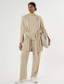 Pantaloni in maglia - BEIGE