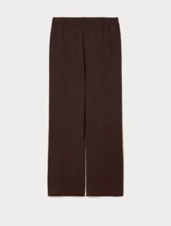 Pantaloni in maglia di lino - MARRONE