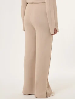 Pantaloni in maglia di viscosa - BEIGE