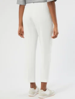 Pantaloni in misto viscosa stretch - AVORIO