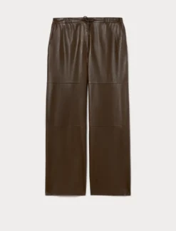 Pantaloni in pelle - CIOCCOLATO