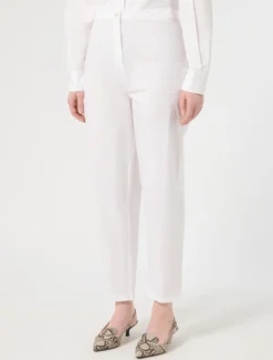 Pantaloni in popeline di cotone - BIANCO OTTICO
