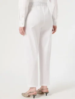 Pantaloni in popeline di cotone - BIANCO OTTICO