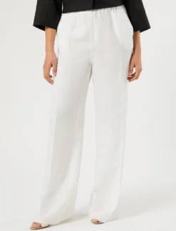 Pantaloni in popeline di cotone - BIANCO OTTICO