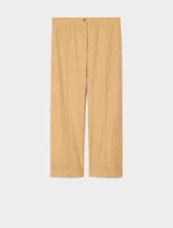 Pantaloni in popeline di cotone - CAMMELLO