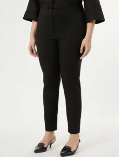 Pantaloni in popeline di cotone - NERO