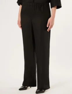 Pantaloni in popeline di cotone - NERO