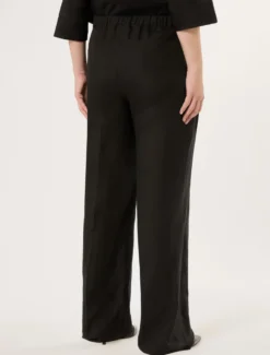 Pantaloni in popeline di cotone - NERO