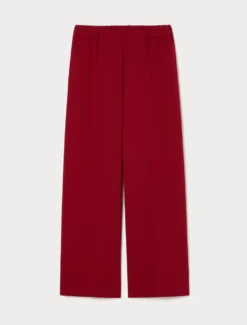 Pantaloni in scuba crêpe stretch - BORDEAUX
