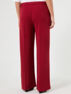 Pantaloni in scuba crêpe stretch - BORDEAUX