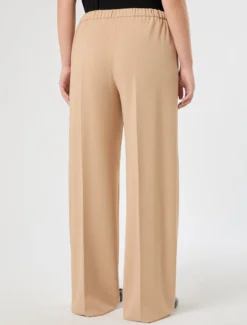 Pantaloni in scuba crêpe stretch - CAMMELLO