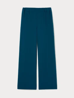Pantaloni in scuba crêpe stretch - PETROLIO