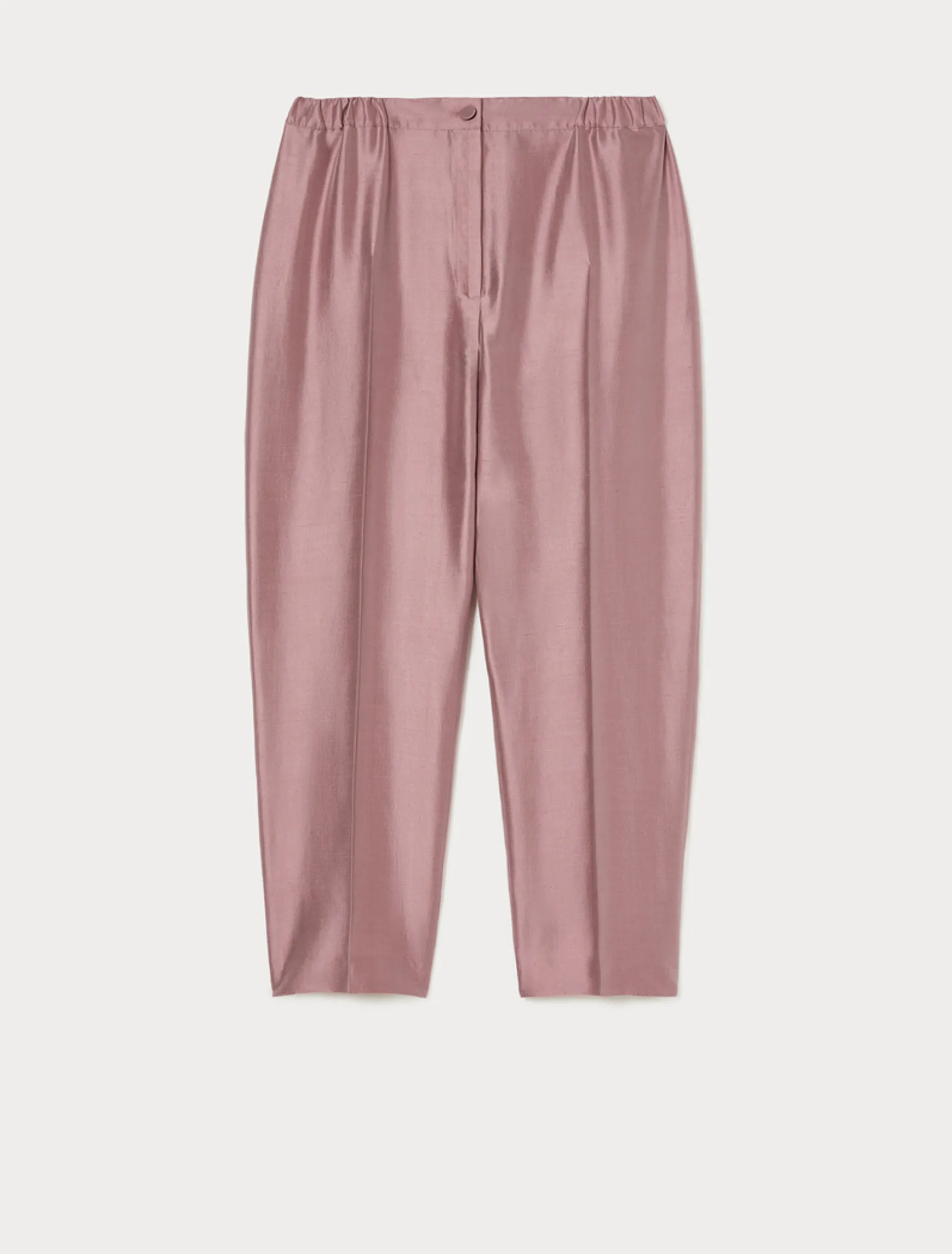Pantaloni in shantung di pura seta - ROSA