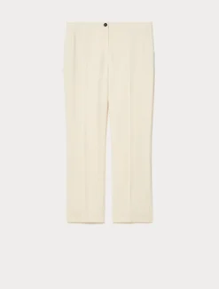 Pantaloni in stuoia di cotone - BIANCO AVORIO