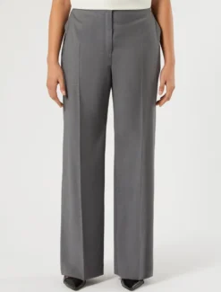 Pantaloni in tela di lana - GRIGIO SCURO