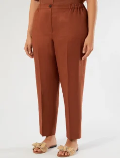 Pantaloni in tela di lino - AMBRA