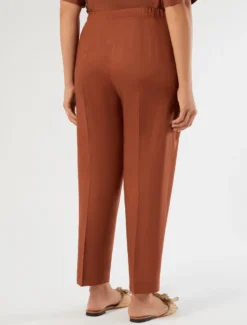 Pantaloni in tela di lino - AMBRA
