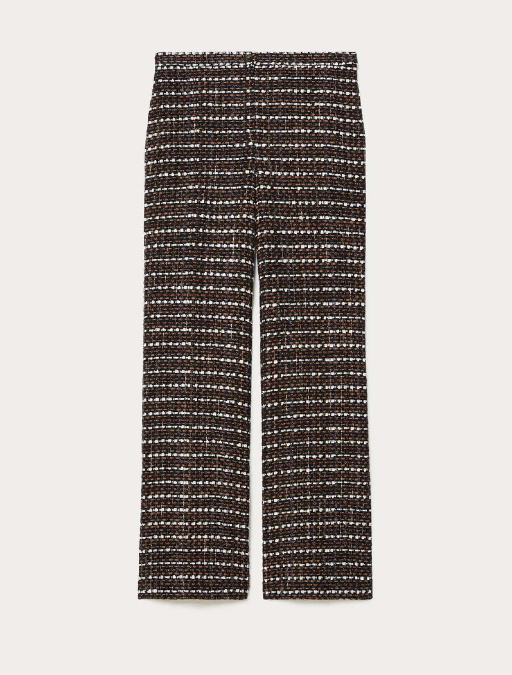 Pantaloni in tessuto ammagliato - BLU MARRONE