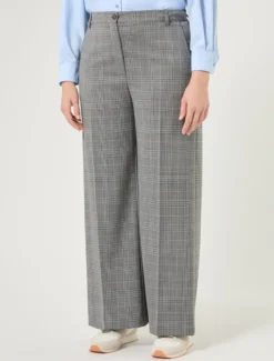 Pantaloni in twill di pura lana - GRIGIO MEDIO
