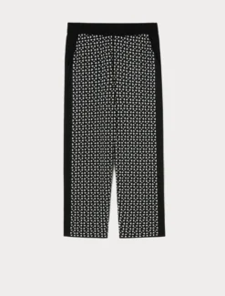 Pantaloni in viscosa - NERO BIANCO