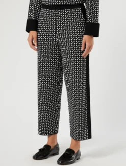 Pantaloni in viscosa - NERO BIANCO