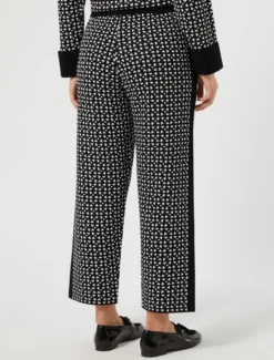 Pantaloni in viscosa - NERO BIANCO