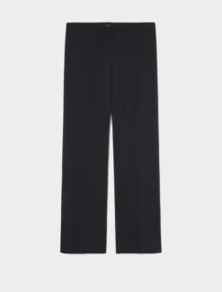 Pantaloni regular in cady stretch - BLU MARINO