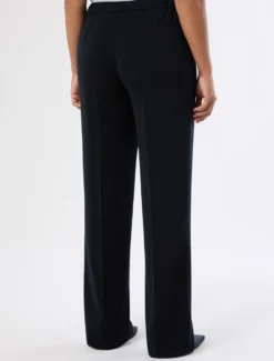 Pantaloni regular in cady stretch - BLU MARINO