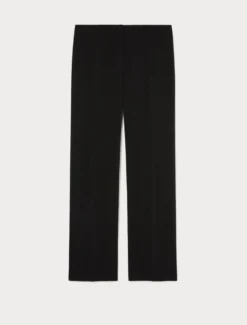 Pantaloni regular in cady stretch - NERO