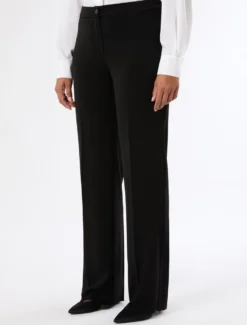 Pantaloni regular in cady stretch - NERO