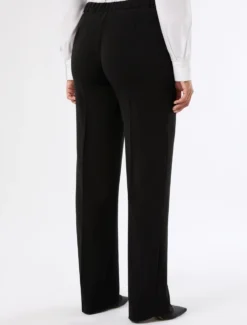 Pantaloni regular in cady stretch - NERO