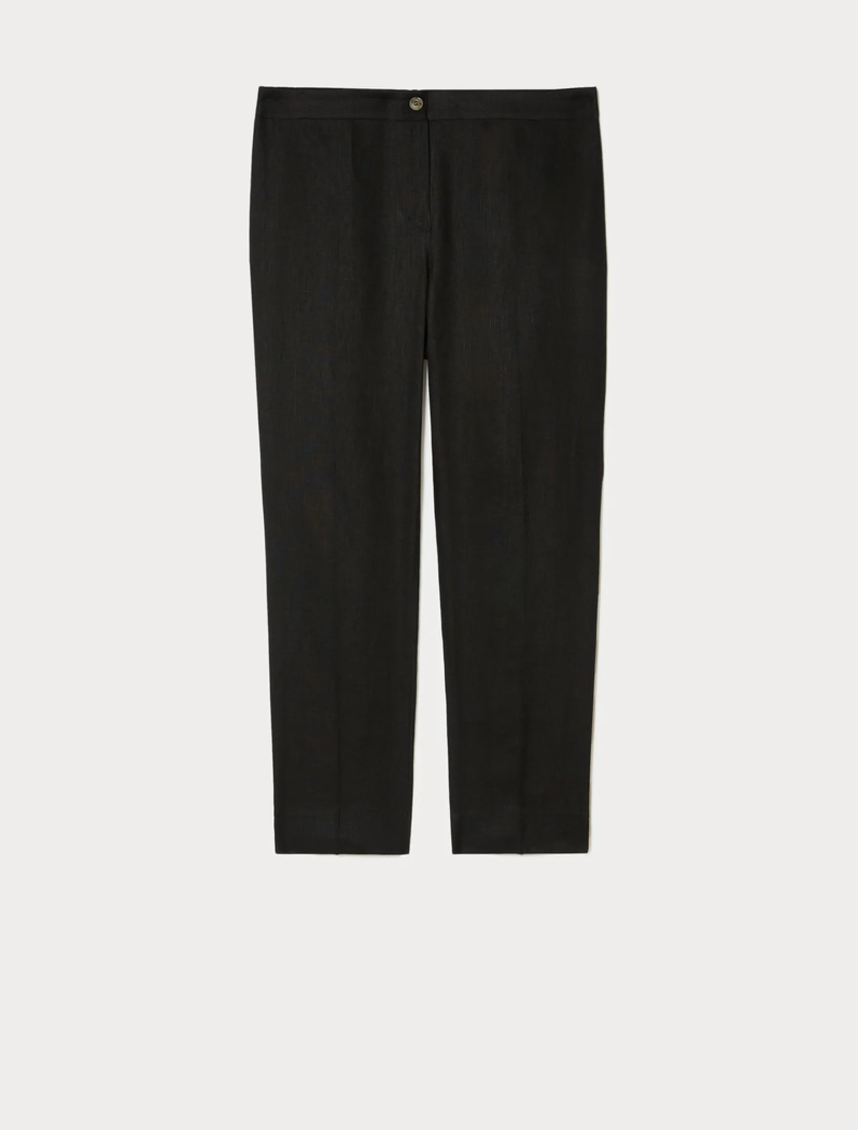 Pantaloni slim fit in puro lino - NERO