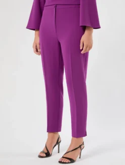Pantaloni slim in cady - FUXIA VIOLA