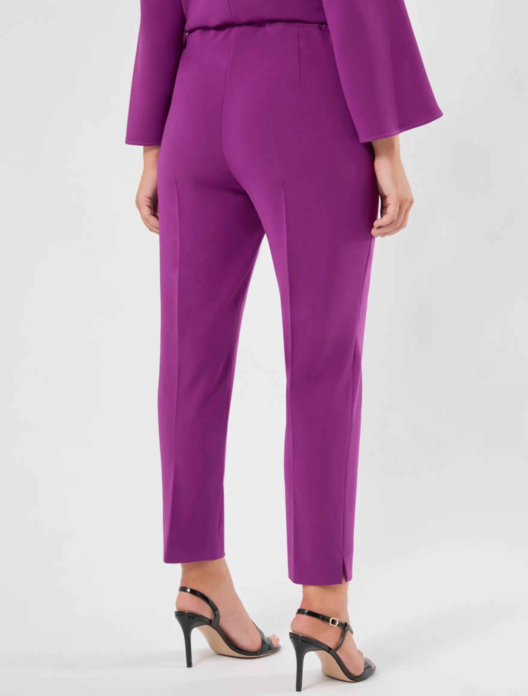 Pantaloni slim in cady - FUXIA VIOLA