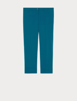 Pantaloni slim in cady stretch - PETROLIO