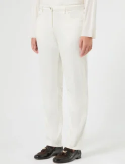 Pantaloni slim in cotone - BIANCO