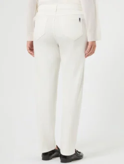 Pantaloni slim in cotone - BIANCO