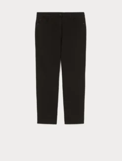 Pantaloni slim in cotone - NERO