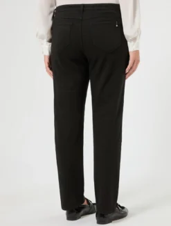 Pantaloni slim in cotone - NERO