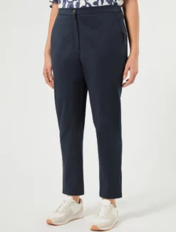 Pantaloni slim in gabardina - BLU