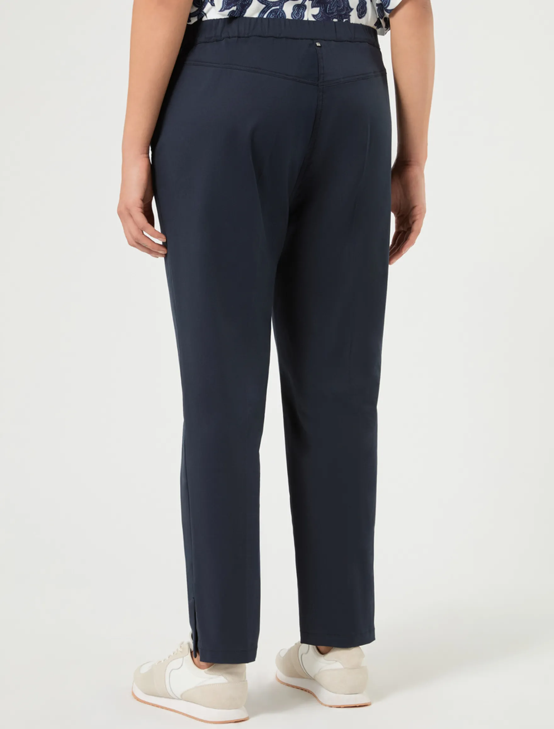 Pantaloni slim in gabardina - BLU