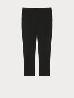 Pantaloni slim in gabardina - NERO